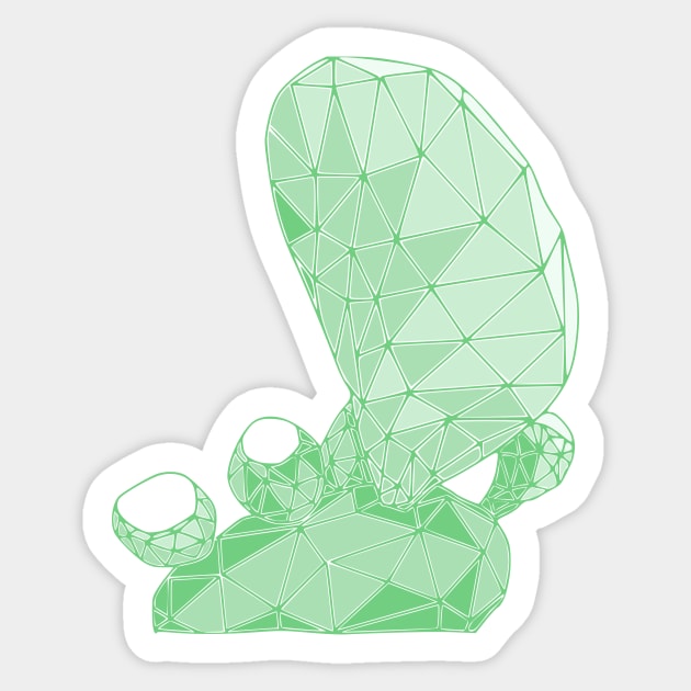 Geometric Prickly Pear Cactus II Sticker by nineteeneightysax